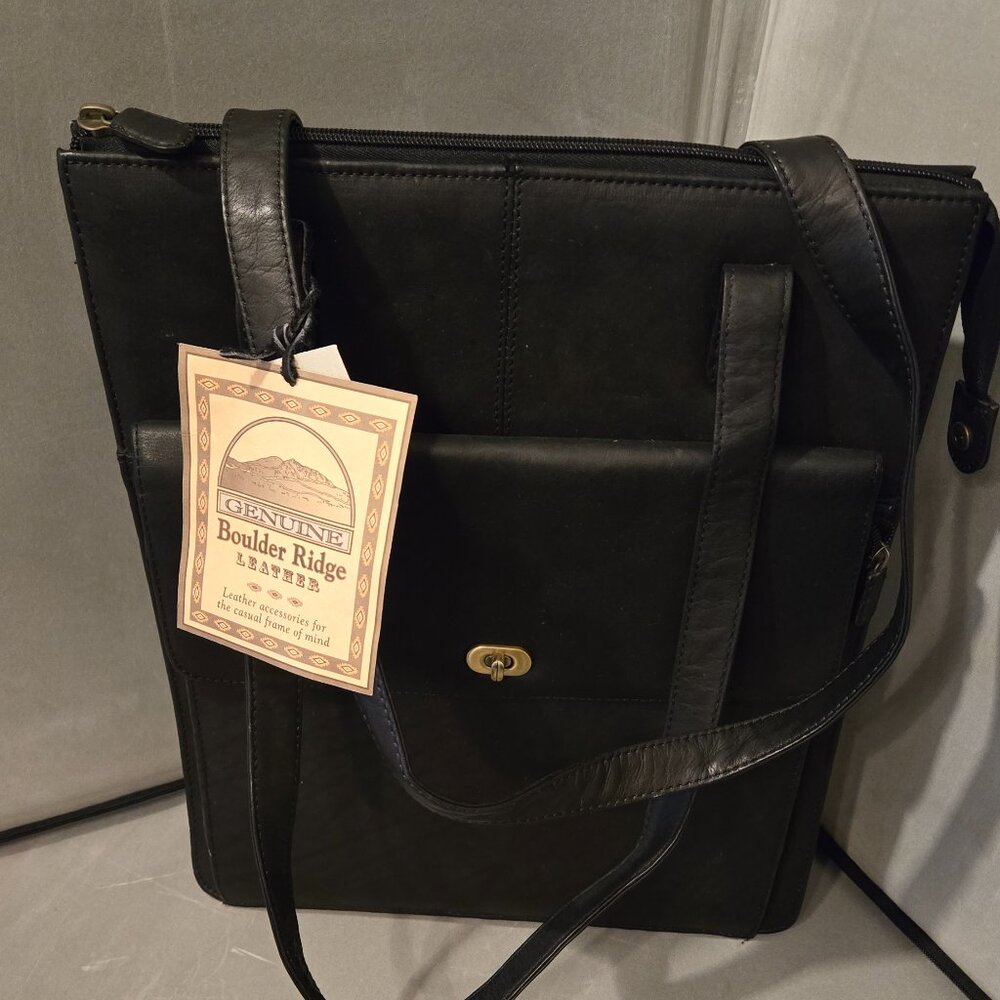 GENUINE BOULDER RIDGE LEATHER UNISEX BAG
